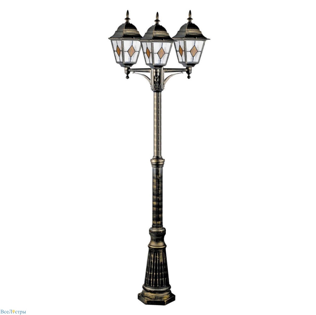 садово-парковый светильник arte lamp berlin a1017pa-3bn