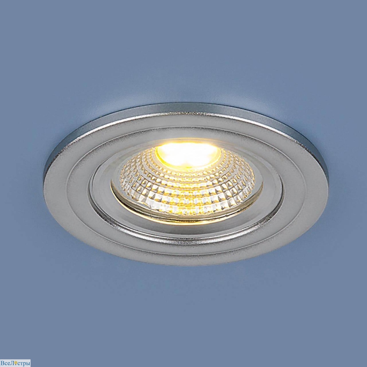 встраиваемый светодиодный светильник elektrostandard 9902 led 3w cob sl серебро 4690389106118