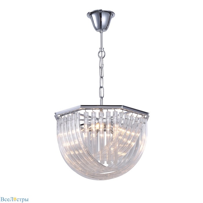 подвесной светильник delight collection murano glass 5 chrome
