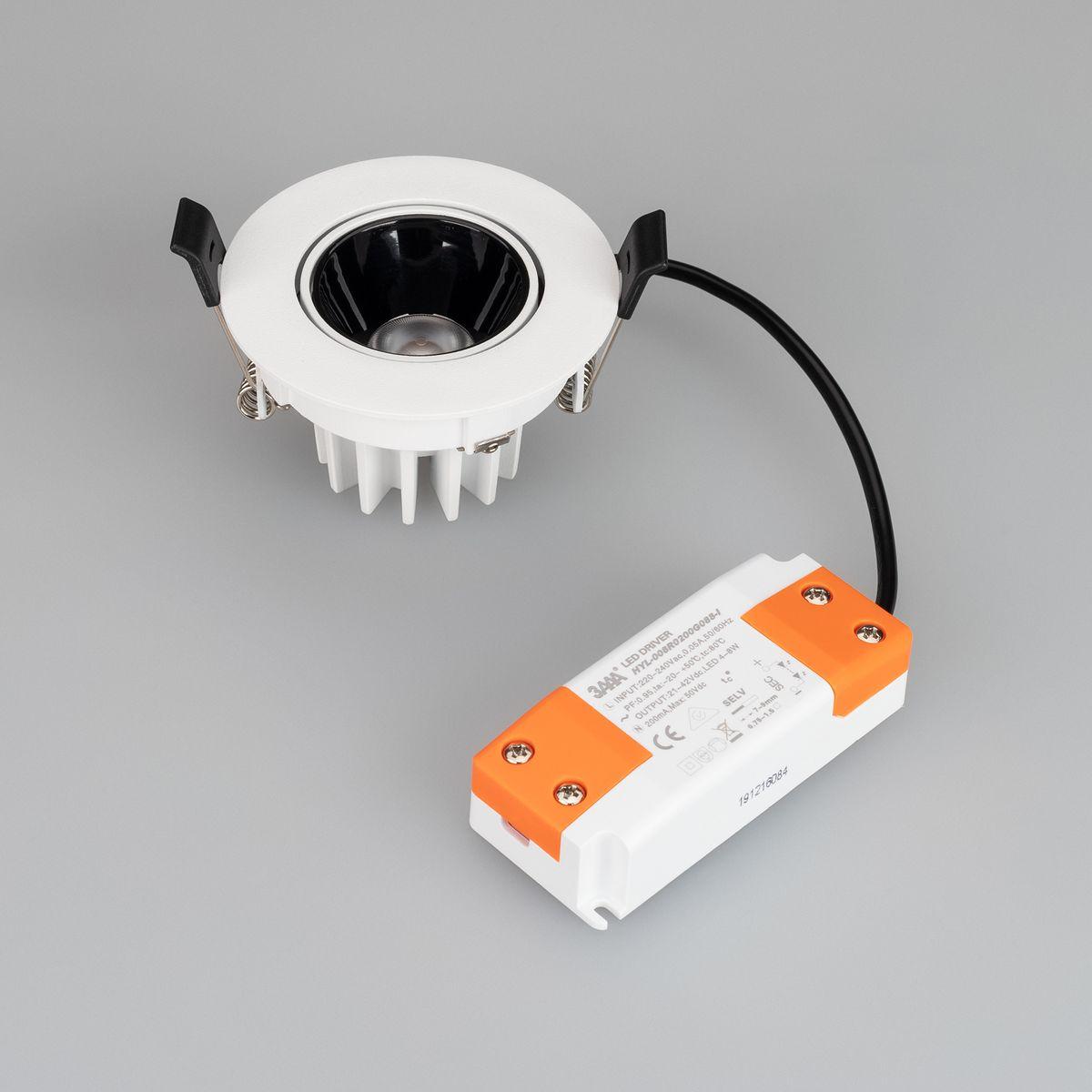 встраиваемый светодиодный светильник arlight ms-forecast-built-turn-r82-8w warm3000 037187