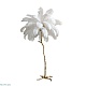 торшер delight collection ostrich feather brfl5014 white/antique brass