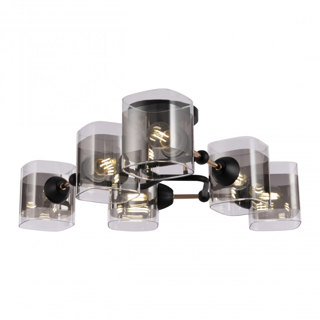 потолочная люстра arte milano amalfi 324308/6 bk+fg