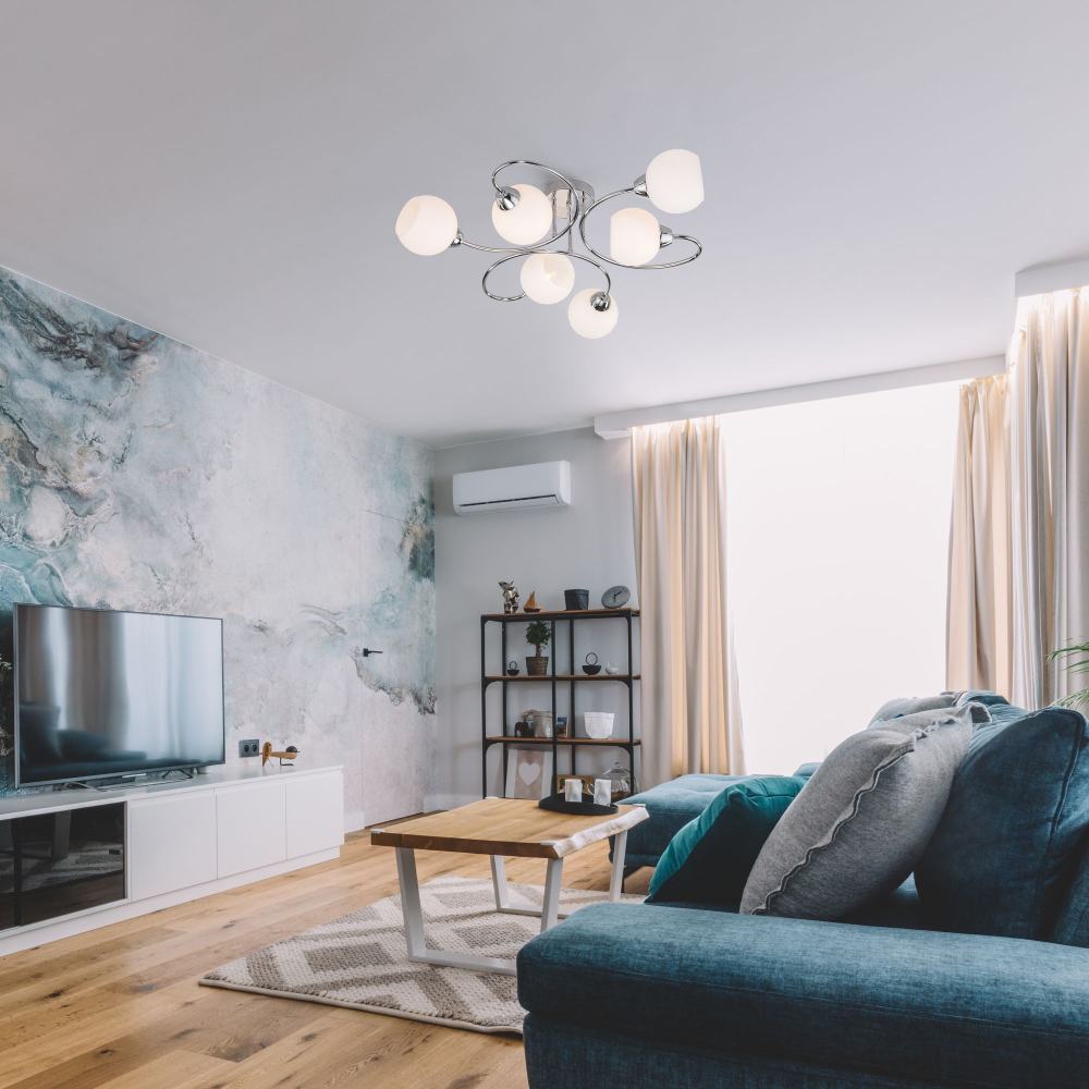 люстра на штанге eurosvet tulia 30136/6 хром