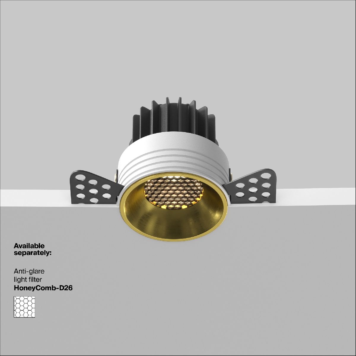 встраиваемый светильник maytoni round dl058-12w3k-trs-bs
