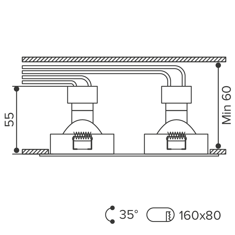 встраиваемый светильник wolta alto wdl-gu5.3/01bl-02