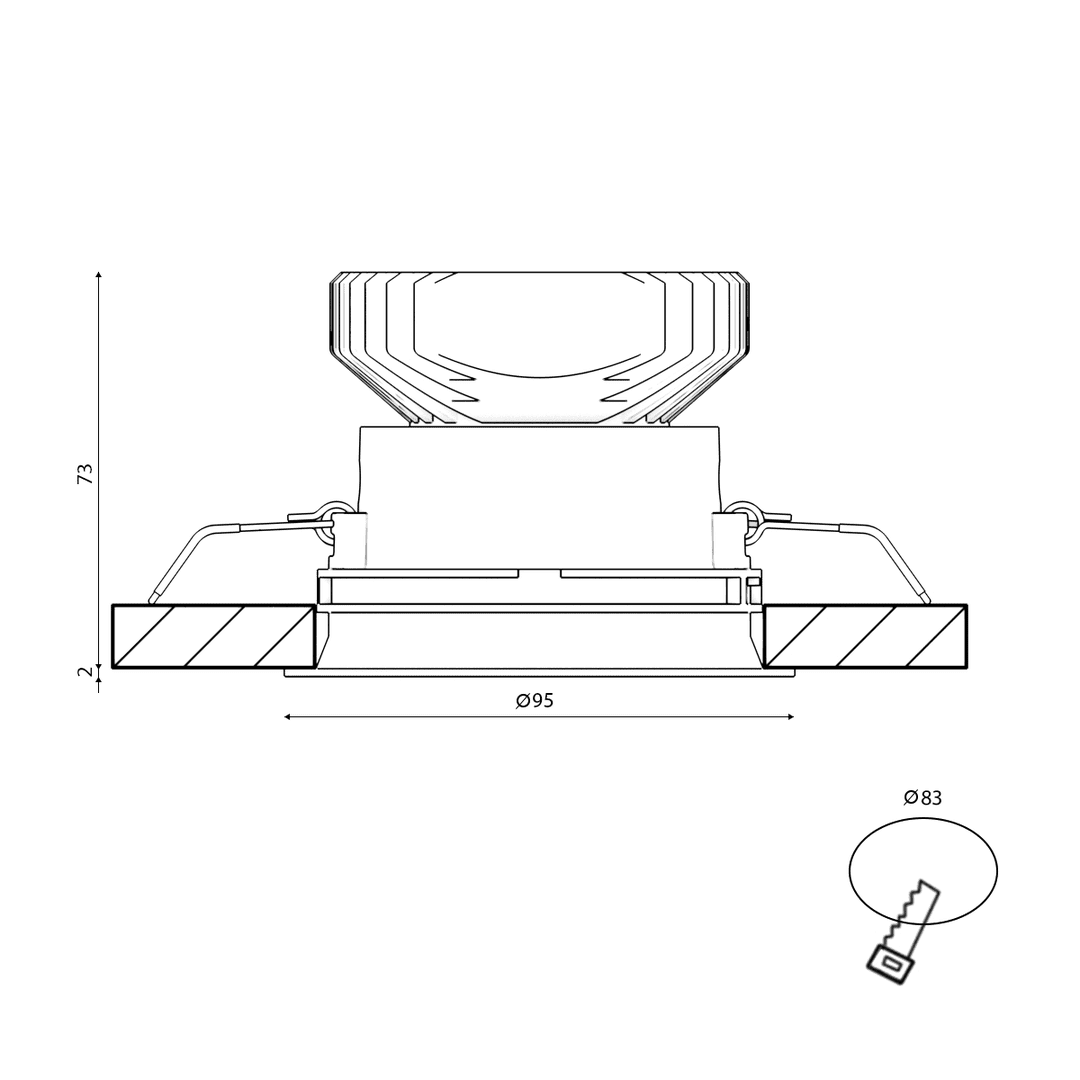 корпус встраиваемого светильника swg combo-41-bl 004181