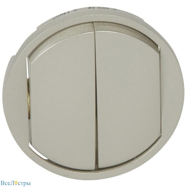 лицевая панель legrand celiane выключателя двухклавишного титановая 068302