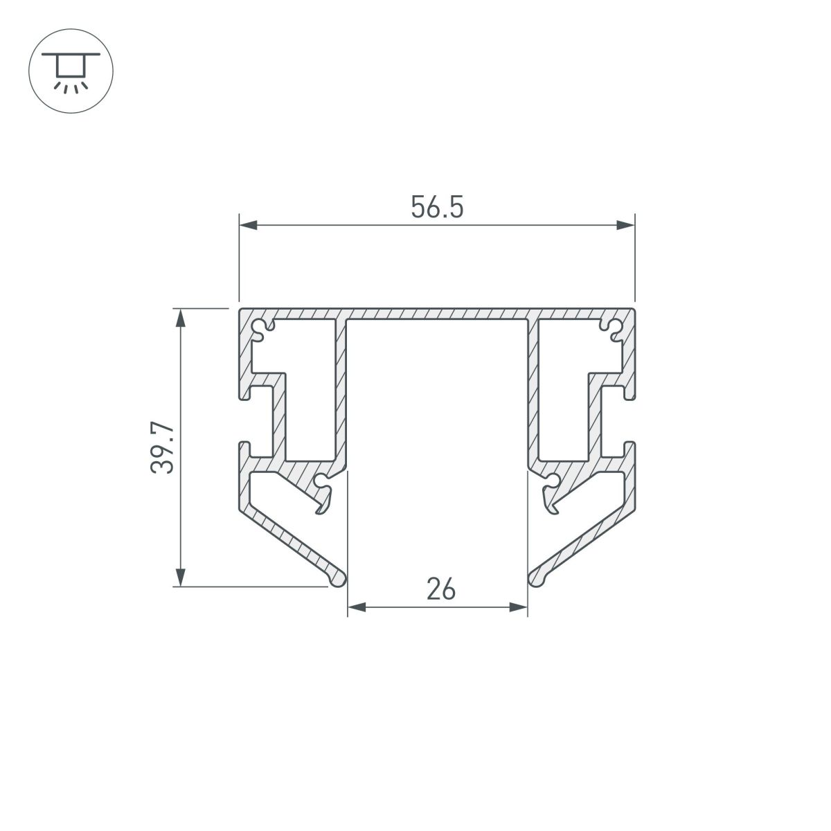 профиль-держатель arlight mag-stretch-25-2000 (5ln) 056188