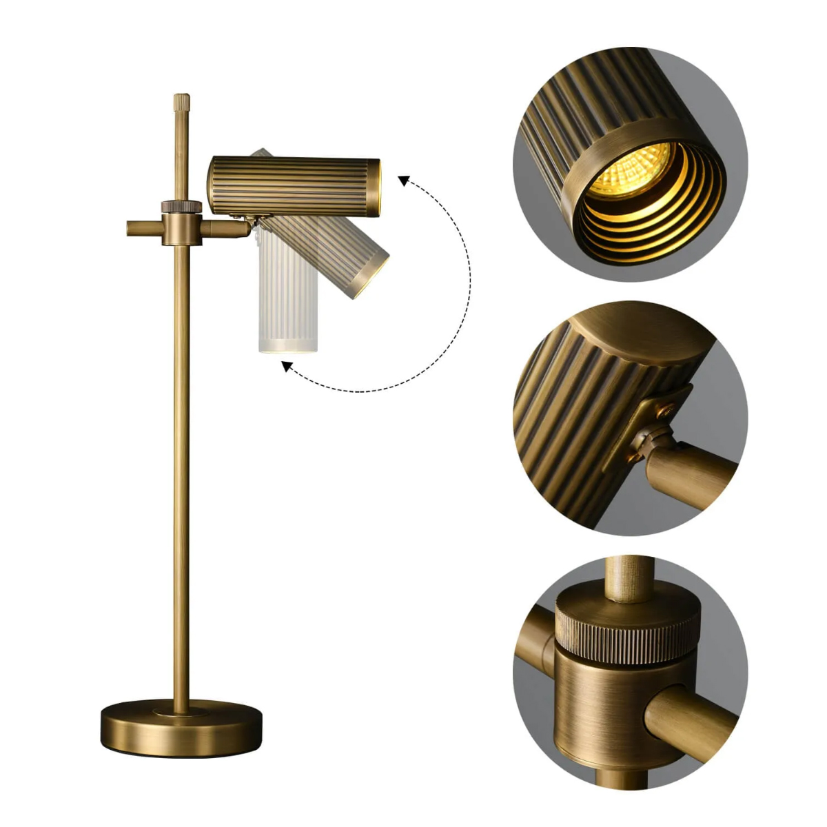 настольная лампа delight collection table lamp mt8906-1t antique brass