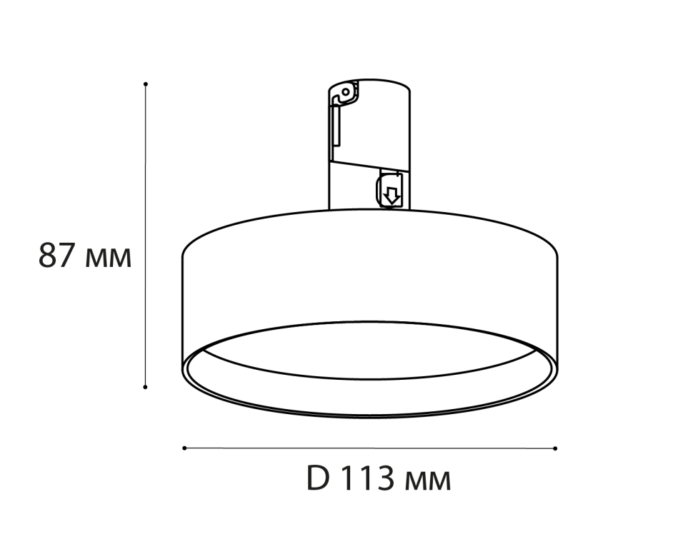трековый светильник italline fantom it010-4022 black 3000k