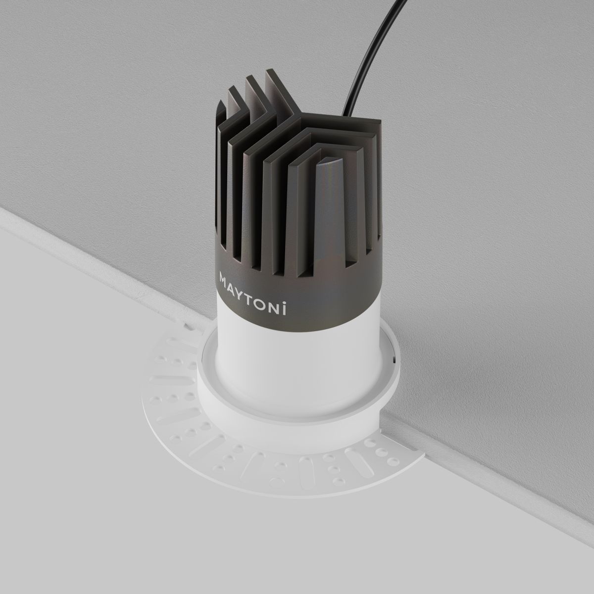 встраиваемый светильник maytoni technical dip dl122-15w-3k-trs-w