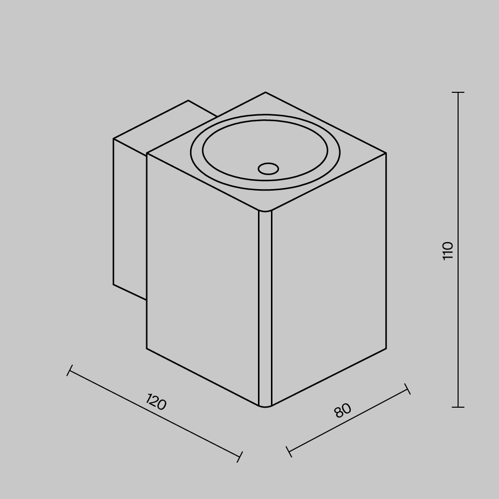 уличный настенный светильник maytoni block o507wl-l5b3k