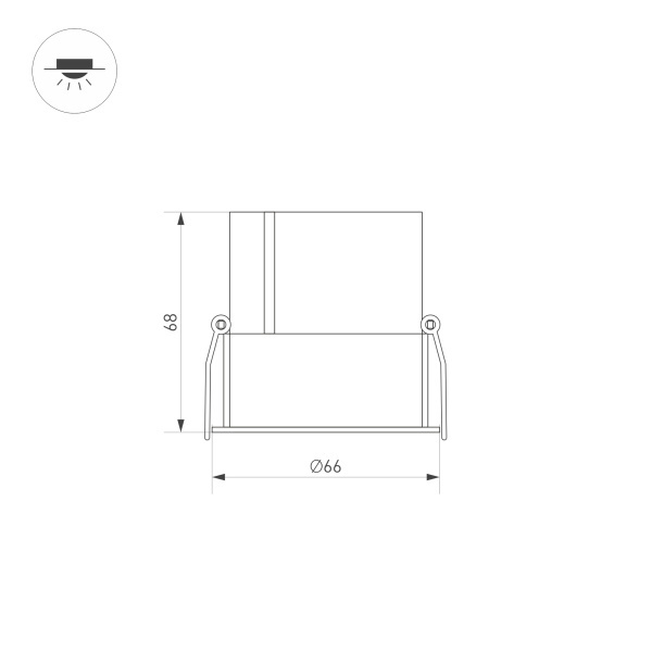 встраиваемый светильник arlight ms-atlas-built-r66-15w day4000 033652