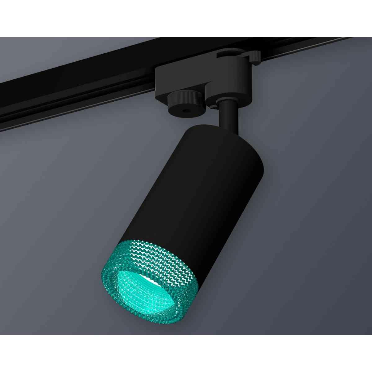 комплект трекового светильника ambrella light track system xt6323083 sbk/bl черный песок/голубой (a2521, c6323, n6153)