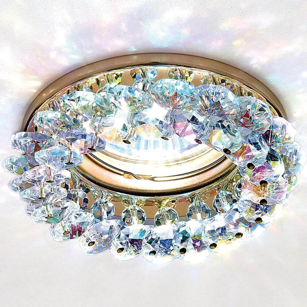 встраиваемый светильник ambrella light crystal k206 multi/g