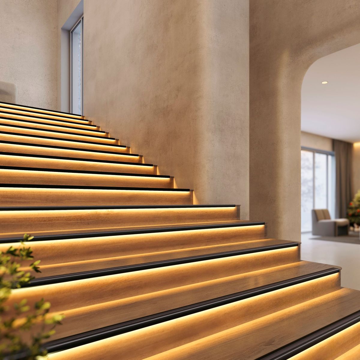 профиль arlight stair-w60-2000 anod black (алюминий) 060867