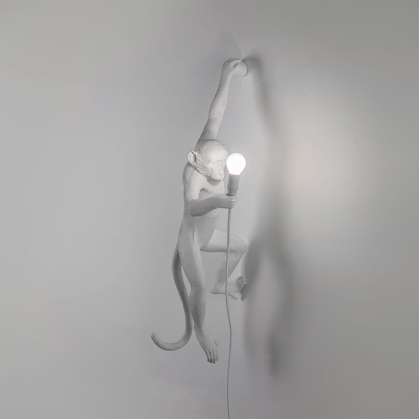 настенный светильник monkey lamp hanging left seletti