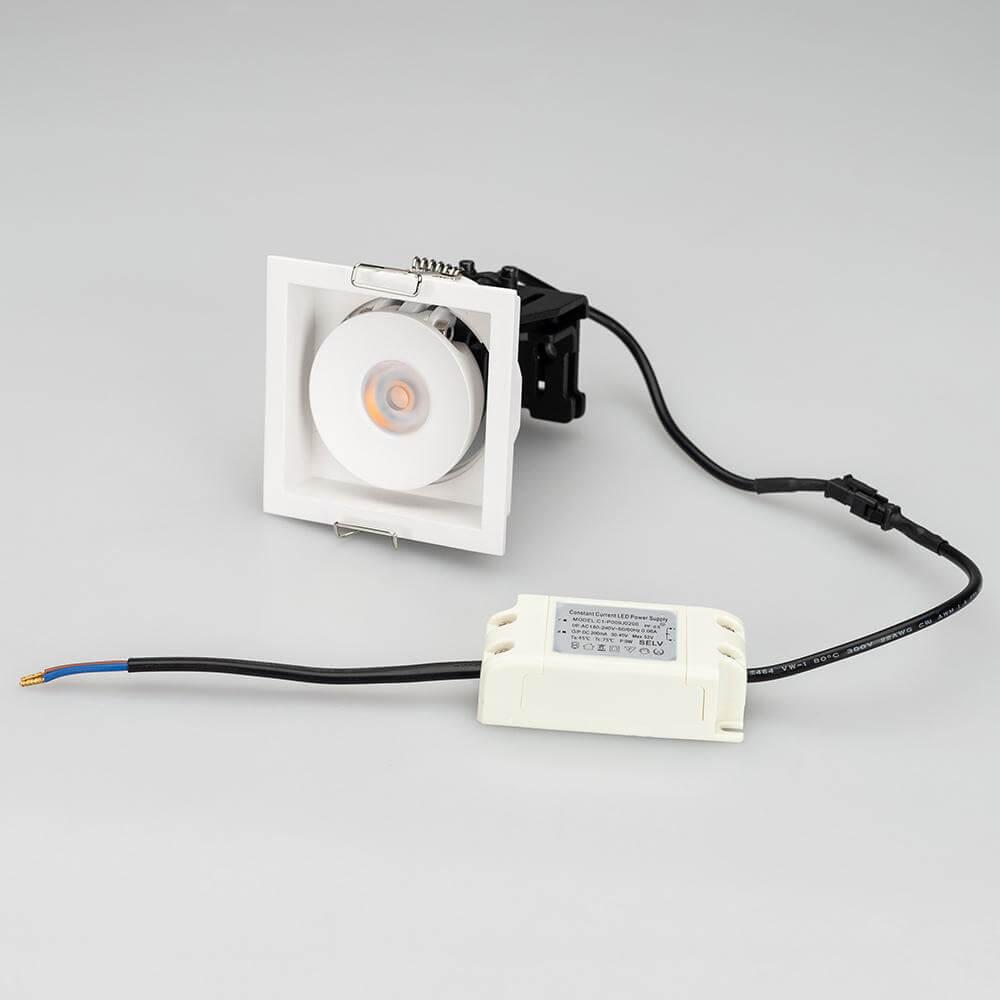 встраиваемый светодиодный светильник arlight cl-simple-s80x80-9w warm3000 026874