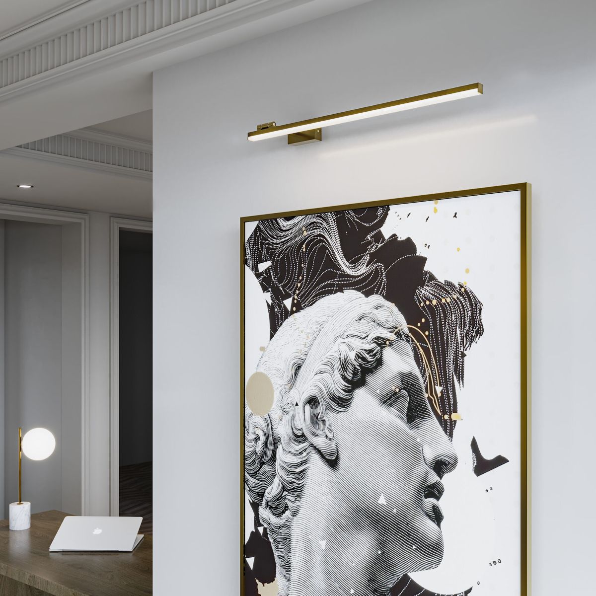 настенный светильник elektrostandard acento латунь 40155/led 4690389217548 a071234