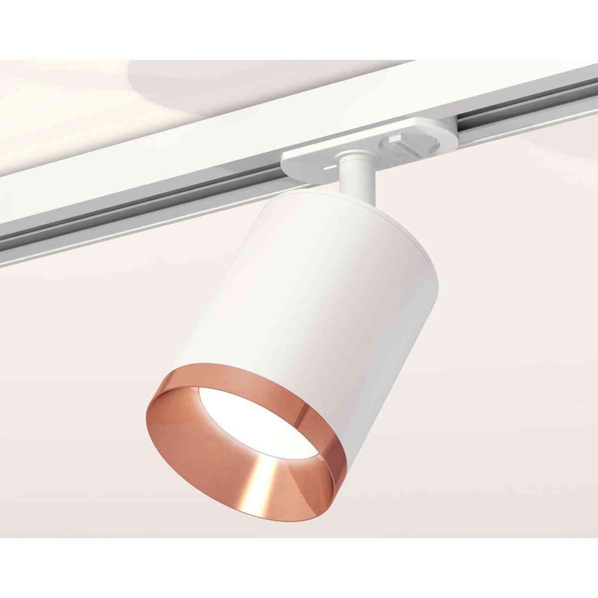 комплект трекового светильника ambrella light track system xt7421005 swh/ppg белый песок/золото розовое полированное (a2536, c7421, n7035)