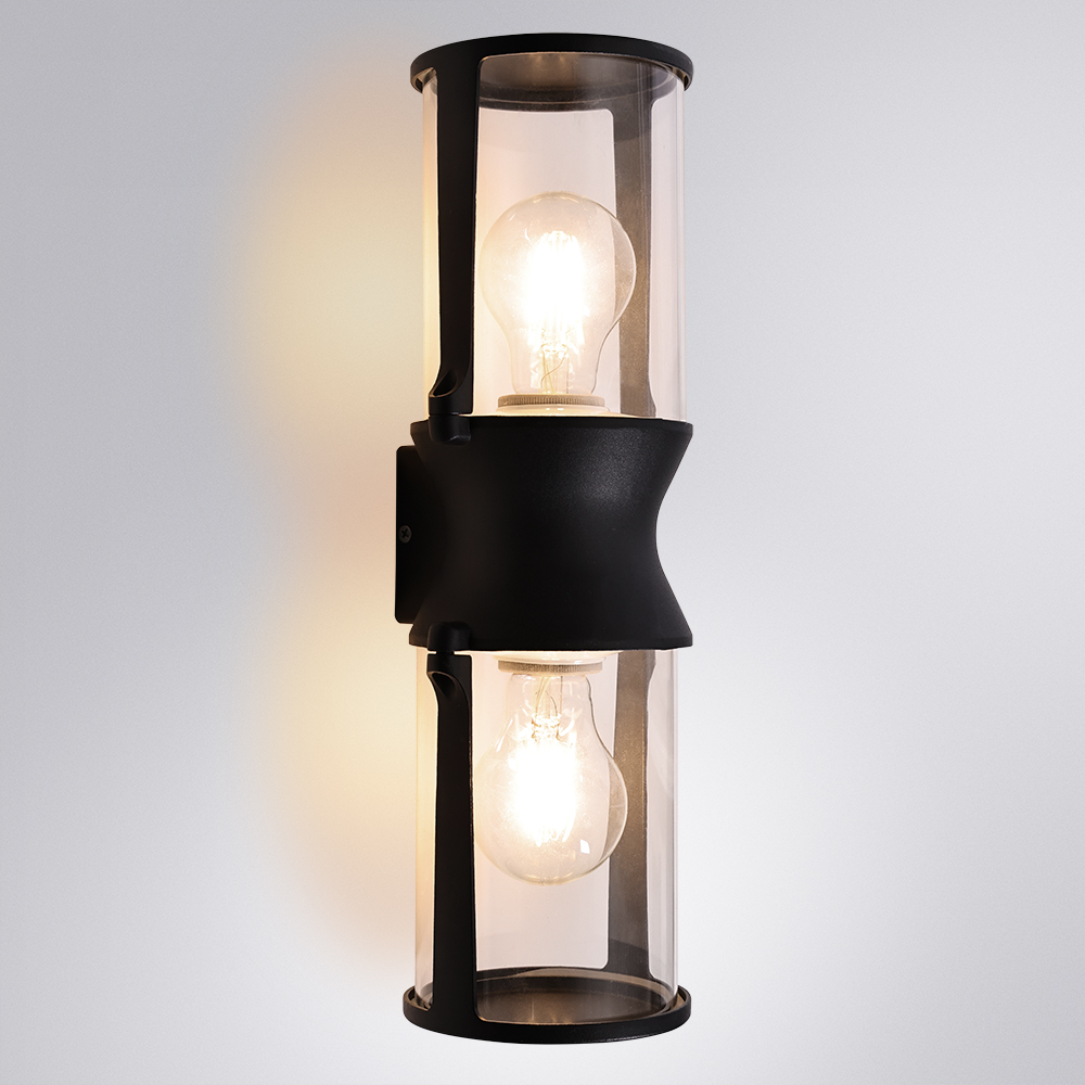 уличный настенный светильник arte lamp minchir a8306al-2bk