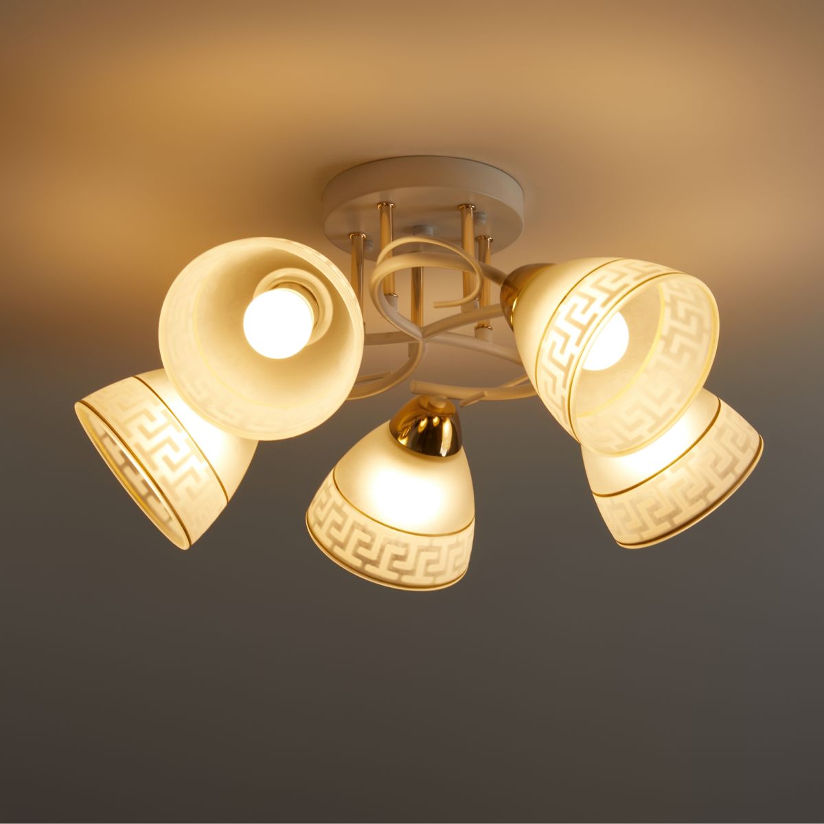 потолочная люстра freya entle fr5465cl-05w