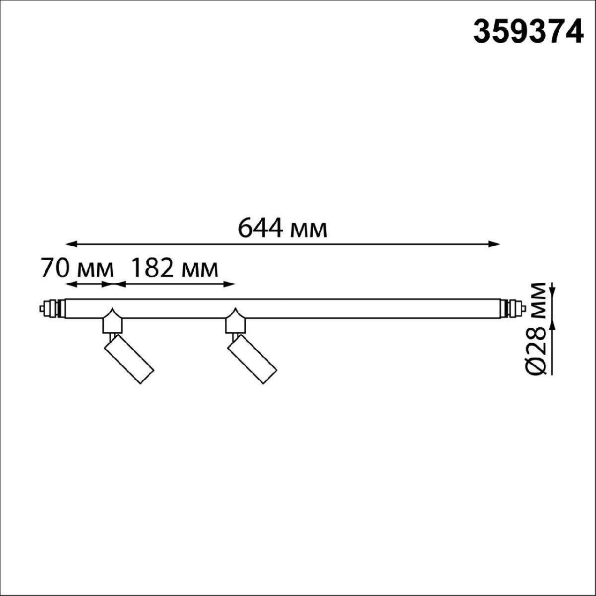 модульный светодиодный светильник novotech konst glat 359374