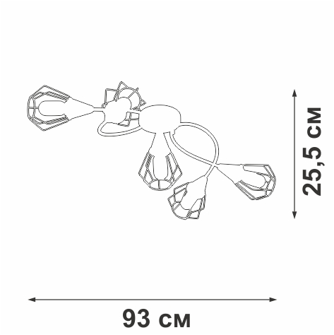 потолочная люстра vitaluce v3037-0/5pl