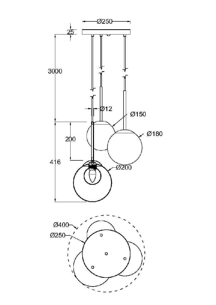 подвесной светильник maytoni basic form mod521pl-03g