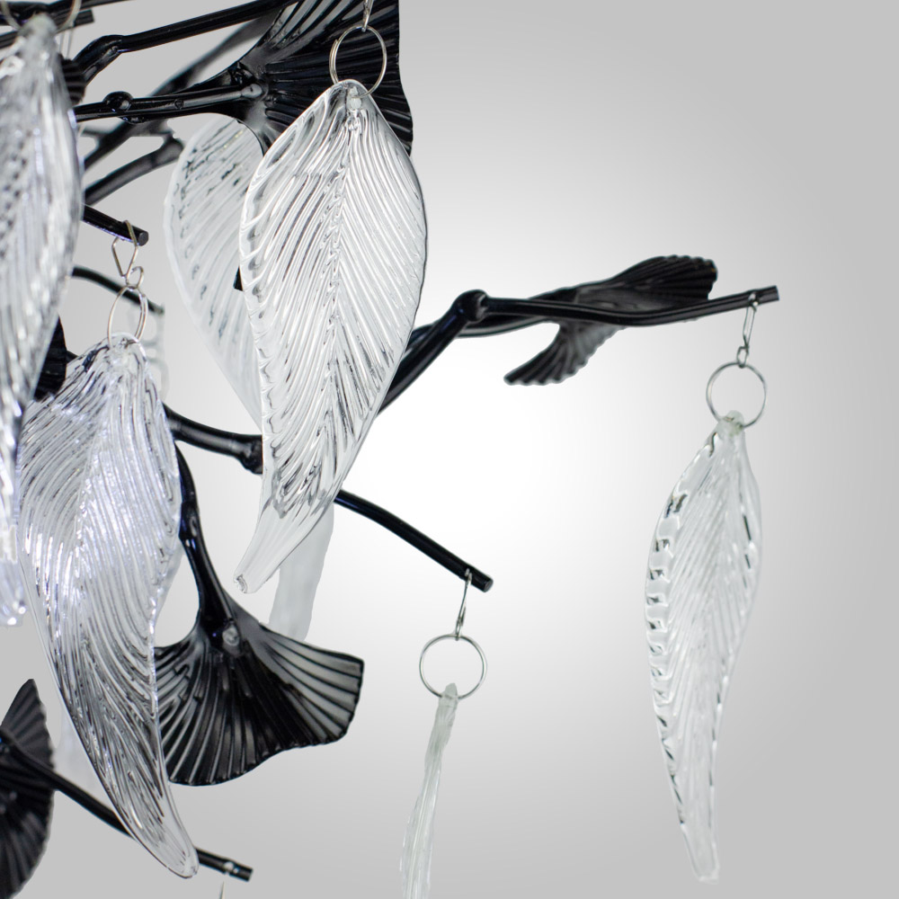 подвесная люстра am group woodstar l1200 bk