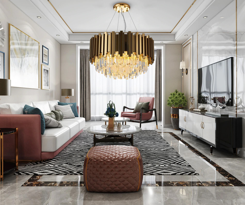 подвесная люстра delight collection barclay a006-600 l6 gold
