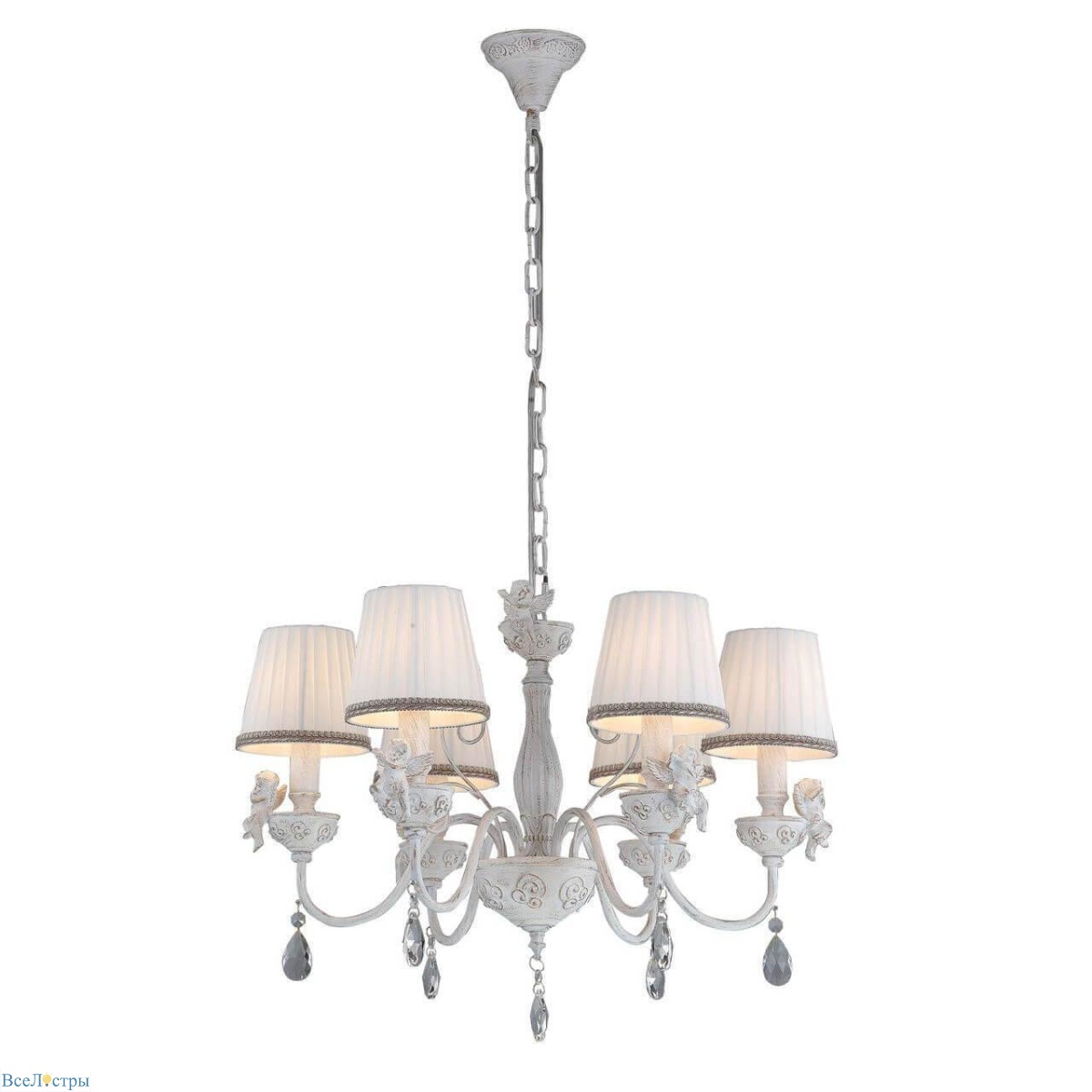 подвесная люстра arte lamp сherubino a5656lm-6wg