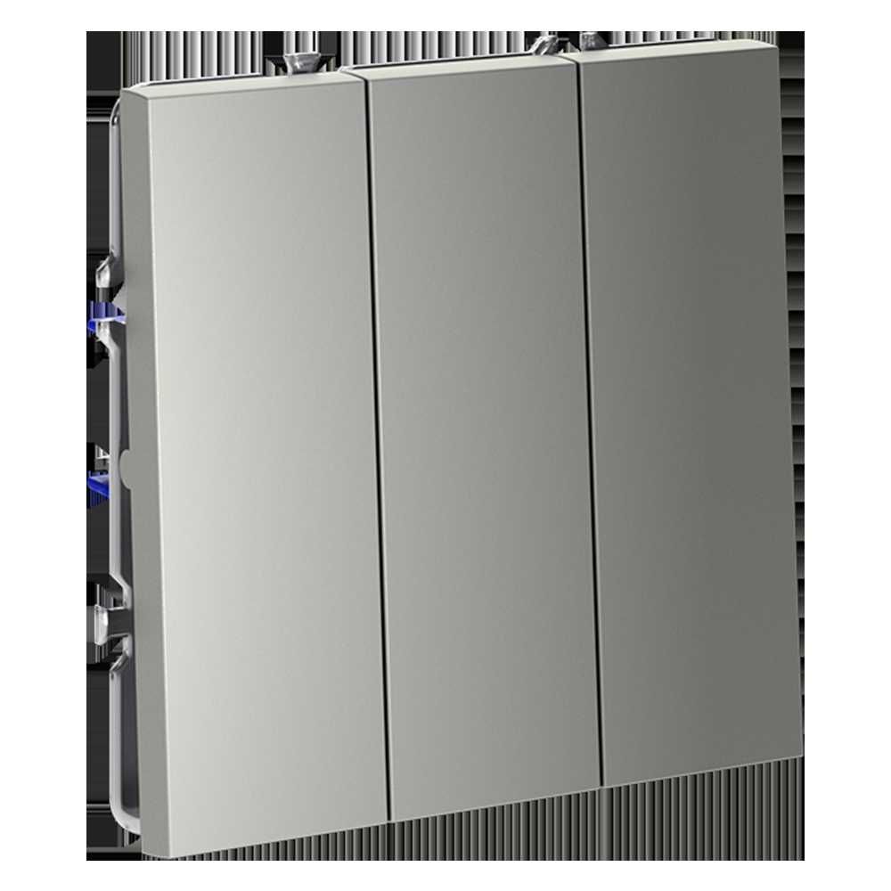 выключатель встраиваемый voltum s70 трехклавишный 10а, (сталь) vls030105