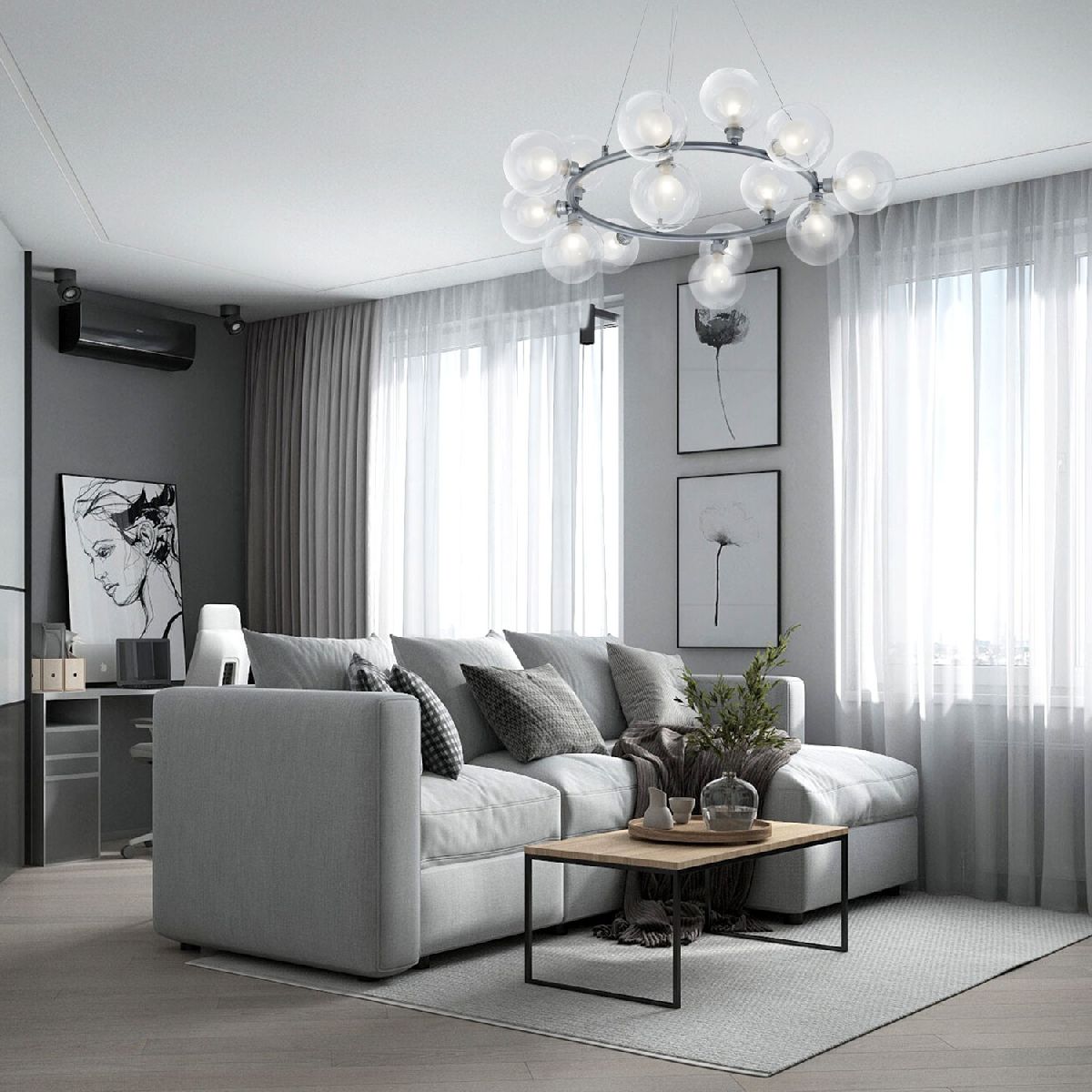 подвесная люстра modestyle ms.6030.15 sl