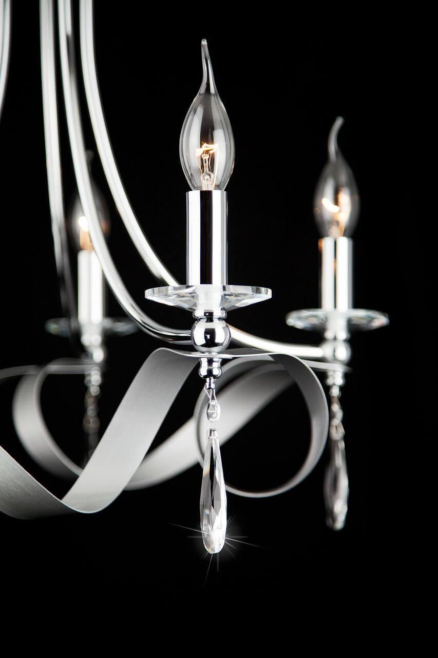 подвесная люстра eurosvet adelia 60064/5 хром