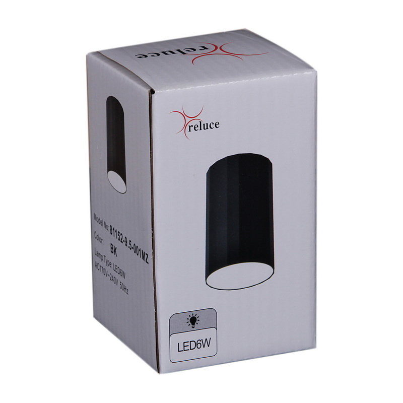 накладной светильник reluce 81152-9.5-001mz led6w bk