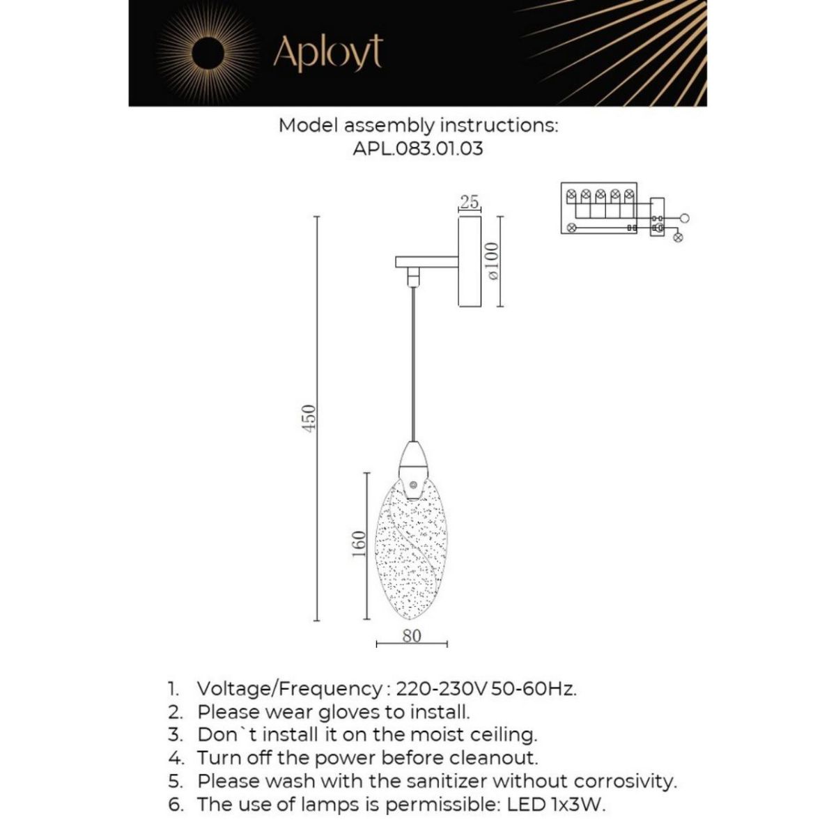 бра aployt julietta apl.083.01.03