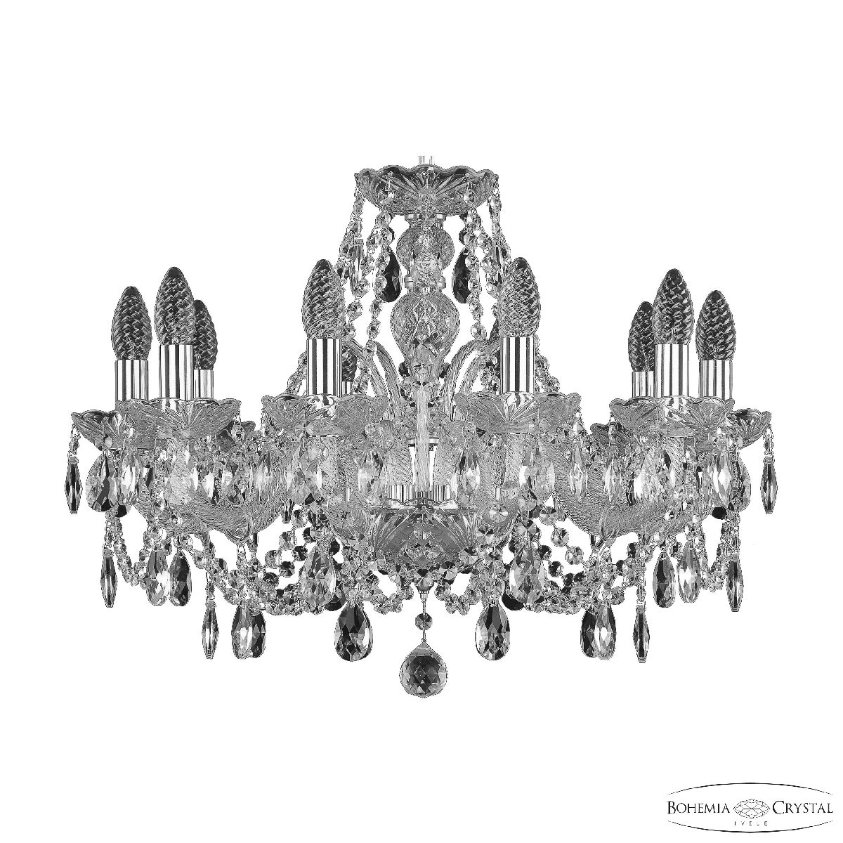 подвесная люстра bohemia ivele crystal 105/10/195 ni