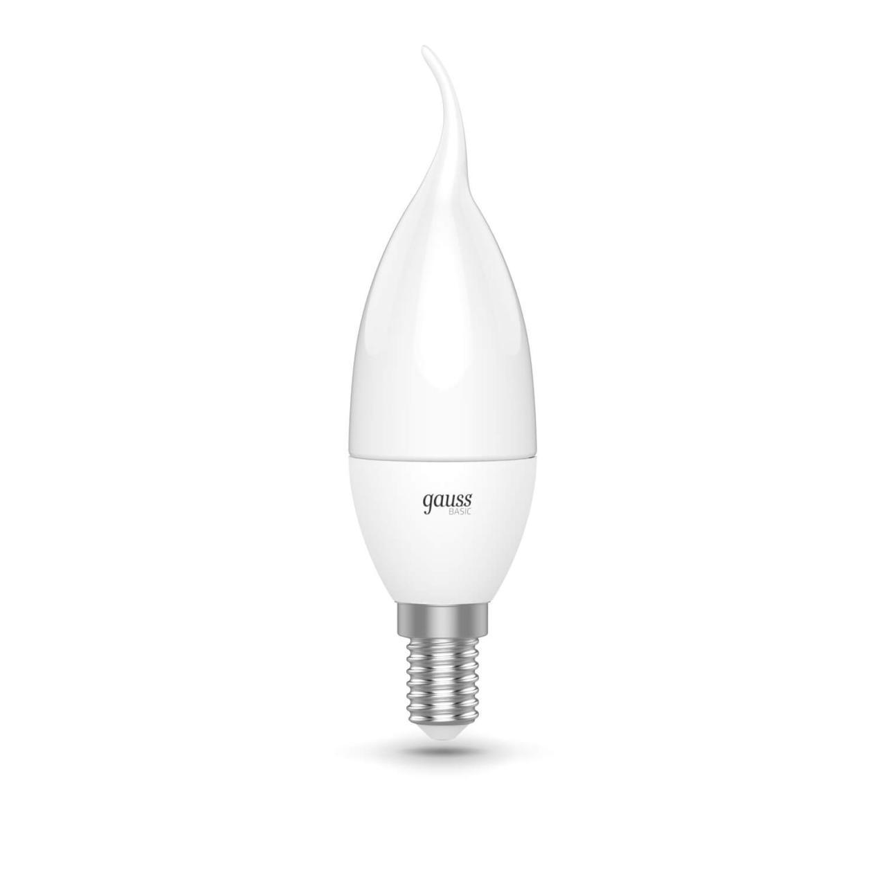 лампа светодиодная gauss e14 5,5w 3000к матовая 1034116