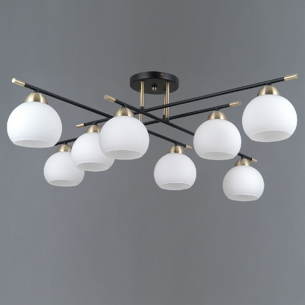 потолочная люстра illumico il0446-8csq-24 bk ab libra
