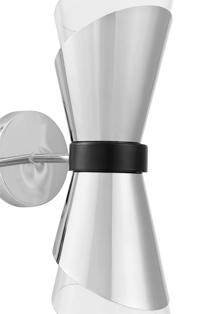 бра lumina deco fabro ldw 7013-2 chr+pr