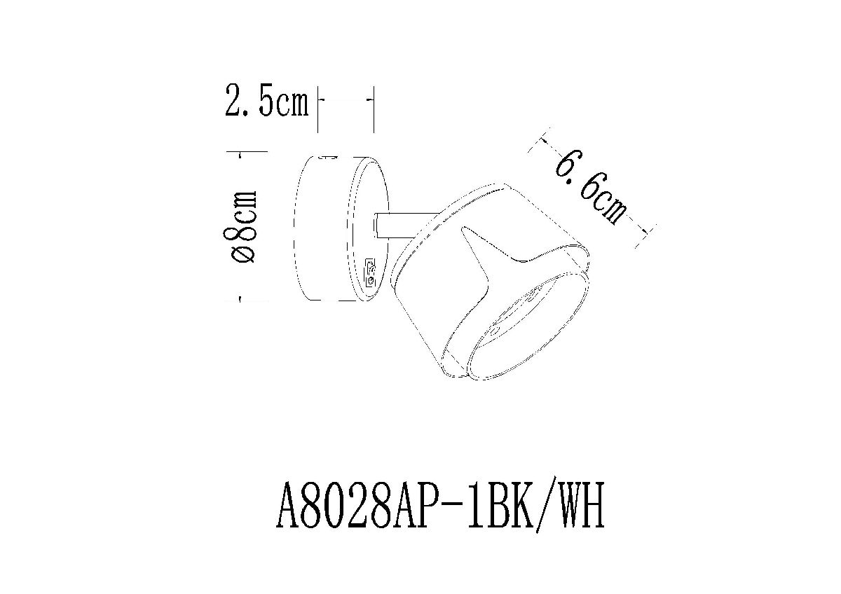 спот arte lamp amaks a8028ap-1bk