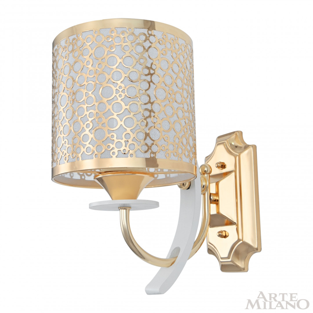 бра arte milano florentia-6067 306067/1w wh/gd