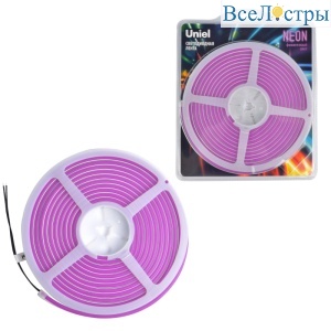 ULS-N01-2835-120LED/m-6mm-IP67-DC12V-9W/m-5M-PURPLE блистер