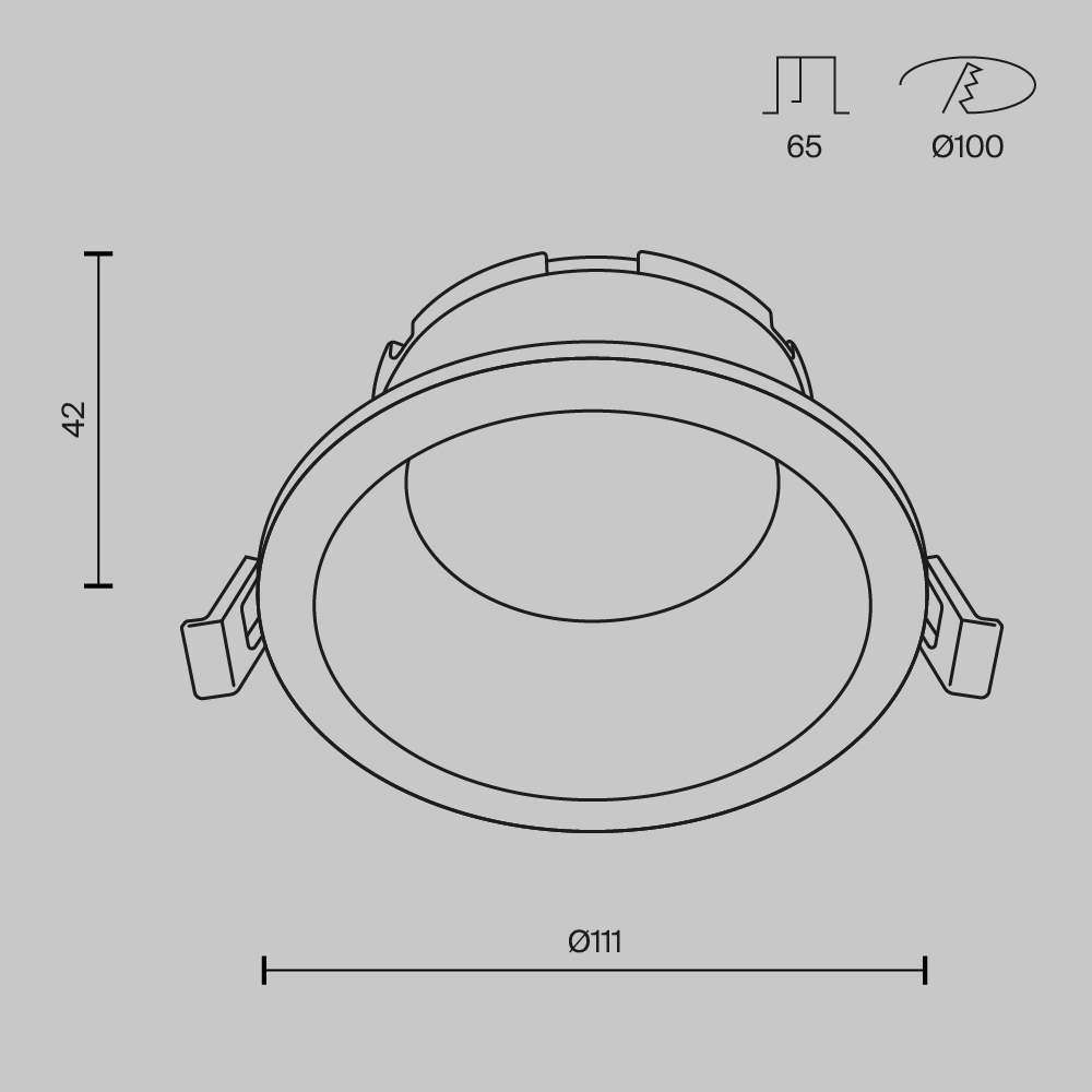 встраиваемый светильник maytoni technical share dl126-gx53-w