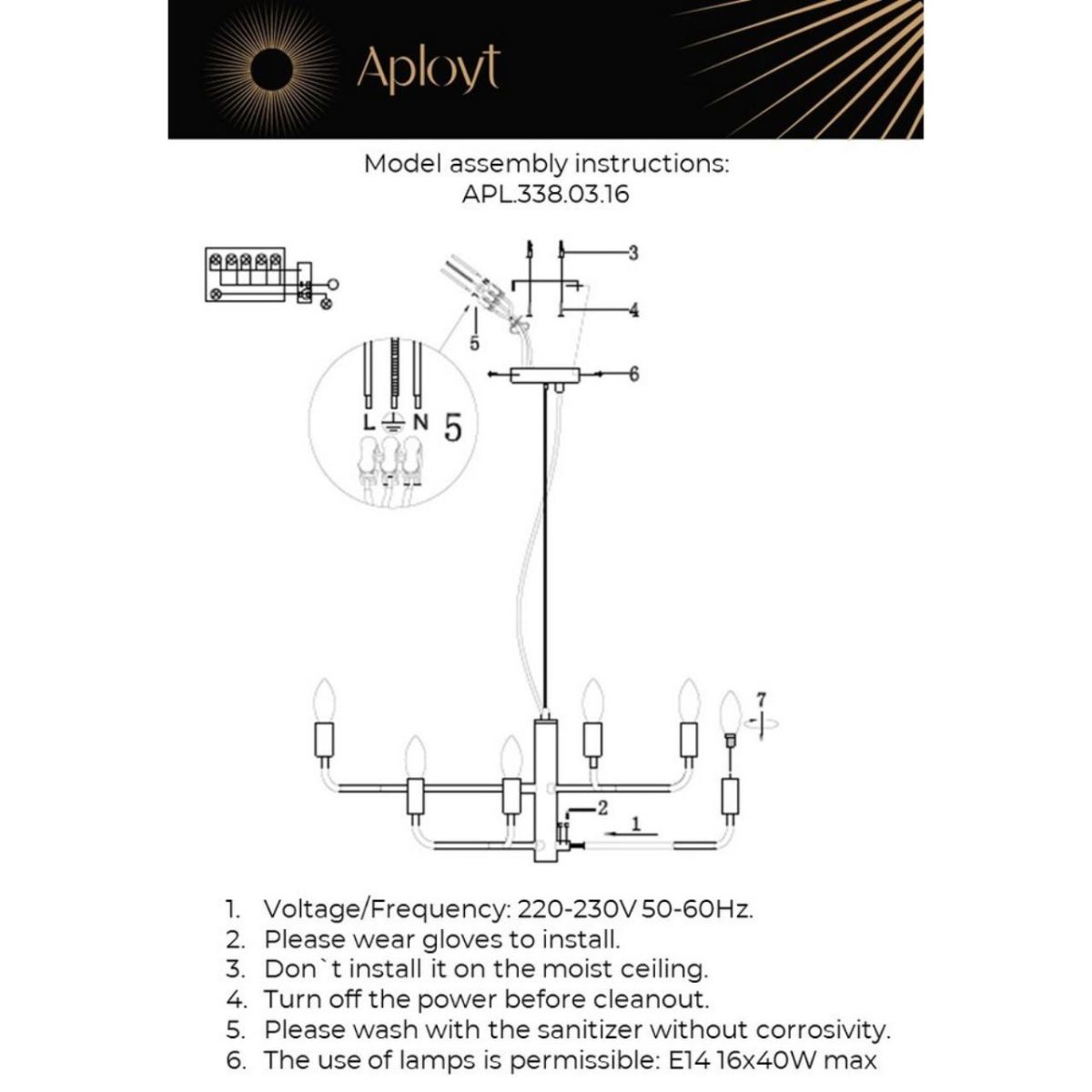 подвесная люстра aployt evlalia apl.338.03.16