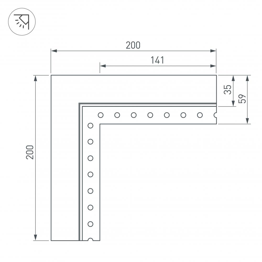 соединитель профиля arlight sl-linia 030100