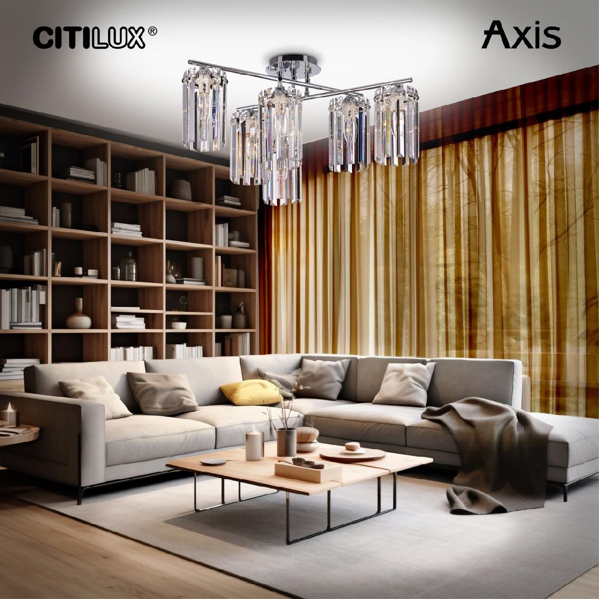 потолочная люстра citilux axis cl313261
