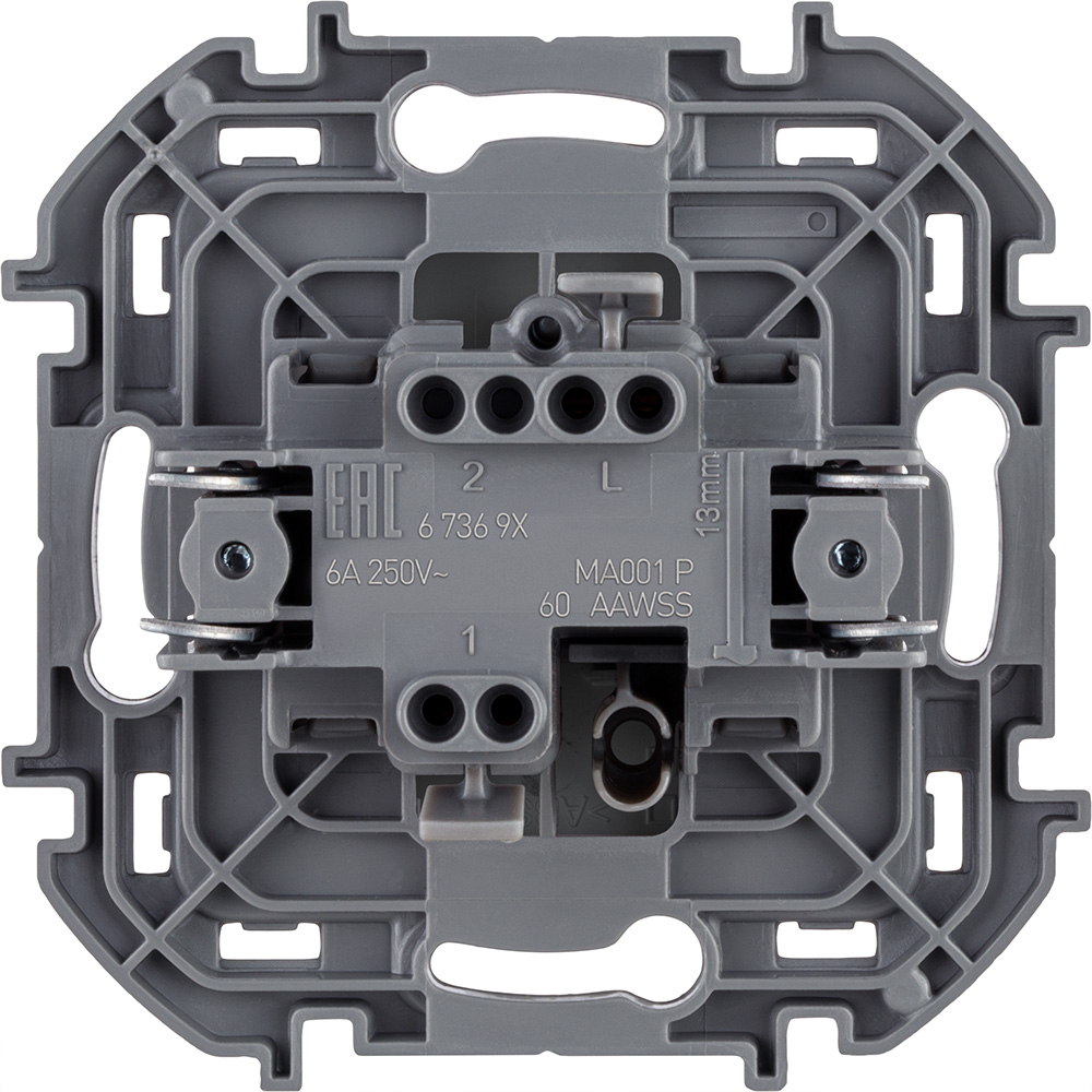 выключатель кнопочный одноклавишный legrand inspiria 673692