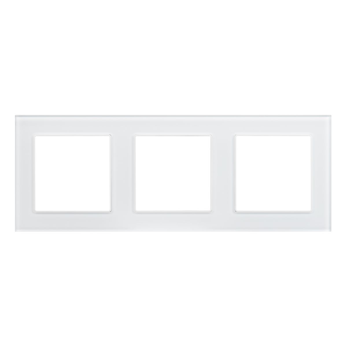 рамка трехместная arlight frm-glare-gs-3-wh 043799